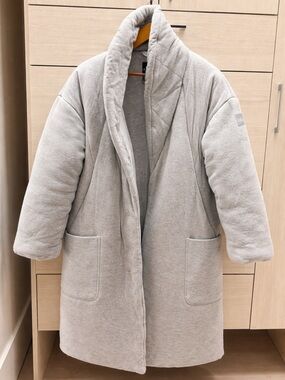 ALO Yoga Light Gray Plush Puffer Coat